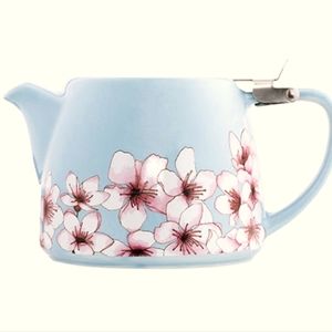 Alfred Tea Room Blue and Floral Ceramic Teapot